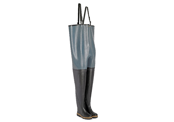 These GREY & BLACK CHEST WADERS from Le Chameau are reinforced to be resistant to cuts & abrasions and feature a shock-absorbing heel with anti-slip sole.