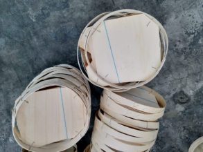 Solid Lids for Round Wooden Baskets