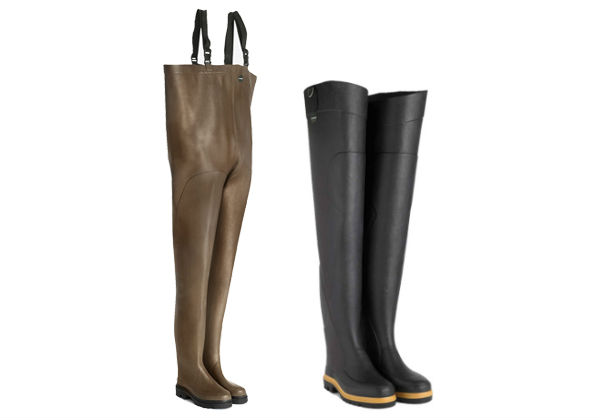 Choose your waders first on how the boots fit. Waders are made to be worn loose around the body so the important thing is not to have a snug fit.