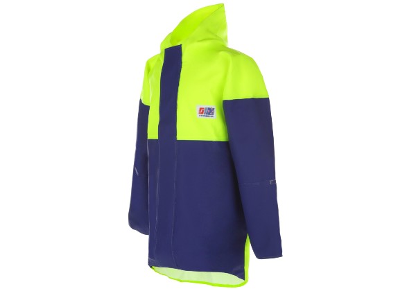 Stormline Crew 211 Heavy Duty Foul Weather PVC Jacket, Large (L) Neon/Blue