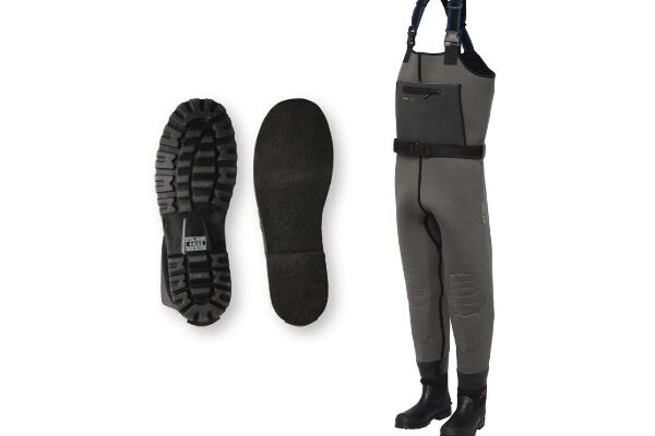 Neoprene chest waders, perfect for anyone who will be standing for extended periods in cold water. Comfortable fit. Solid boot.