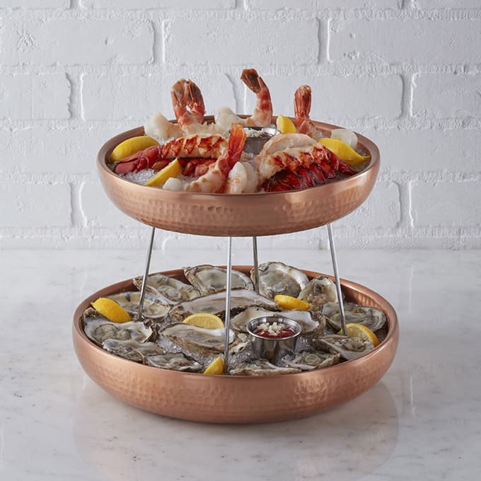 Make Beautiful Displays with these Stainless Steel Seafood Platter Stands